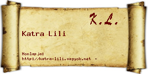 Katra Lili névjegykártya